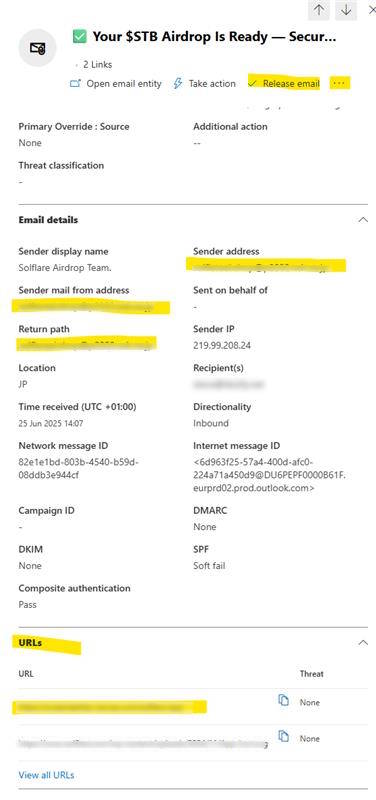 Previewing a quarantined message