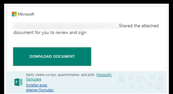 Microsoft Shared the attached document for you to review and sign DOWNLOAD DOCUMENT