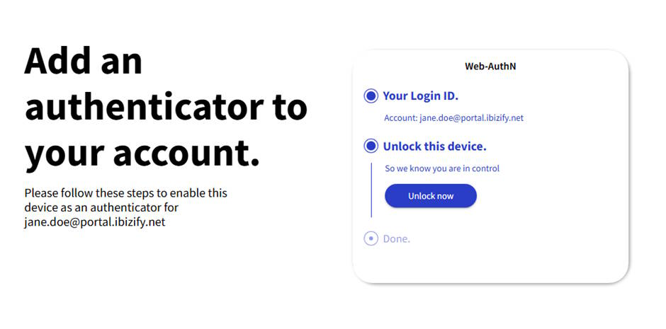 Add an authenticator - authorising your device